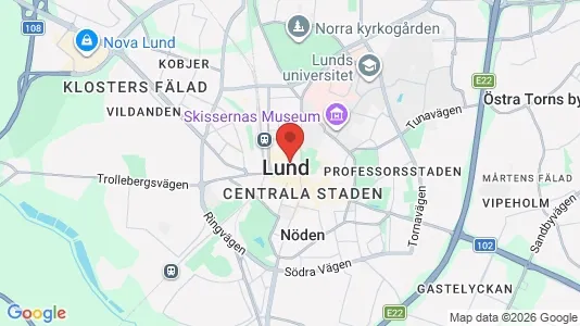 Kontorslokaler att hyra i Lund - kort over placeringen