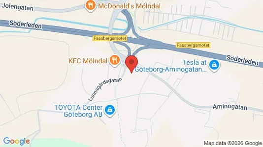 Kontorslokaler att hyra i Mölndal - kort over placeringen