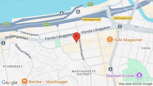 Kontorslokaler att hyra i Göteborg Centrum - kort over placeringen