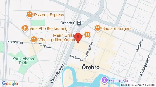 Kontorslokaler att hyra i Örebro - kort over placeringen