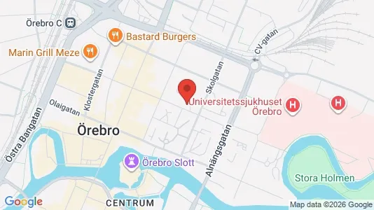 Kontorslokaler att hyra i Örebro - kort over placeringen