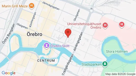 Kontorslokaler att hyra i Örebro - kort over placeringen