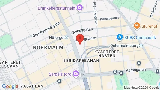 Kontorslokaler att hyra i Stockholm Innerstad - kort over placeringen