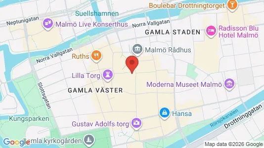 Kontorslokaler att hyra i Malmö Centrum - kort over placeringen