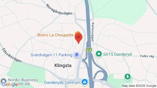 Kontorslokaler att hyra i Danderyd - kort over placeringen