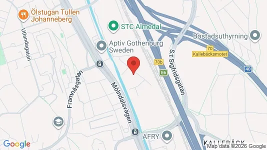Kontorslokaler att hyra i Johanneberg - kort over placeringen