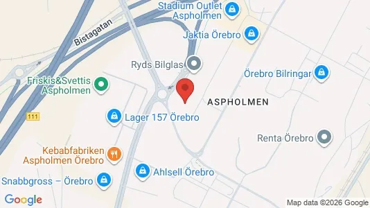 Kontorslokaler att hyra i Örebro - kort over placeringen