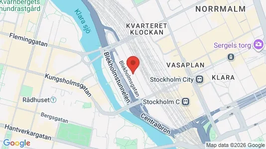 Kontorslokaler att hyra i Stockholm Innerstad - kort over placeringen