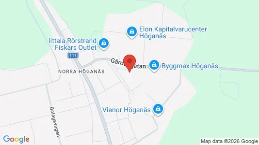 Kontorslokaler att hyra i Höganäs - kort over placeringen