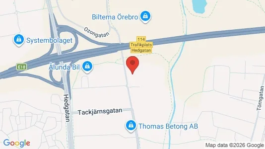 Industrilokaler att hyra i Örebro - kort over placeringen