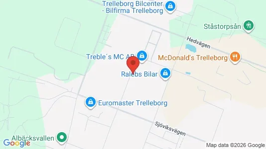 Kontorslokaler att hyra i Trelleborg - kort over placeringen