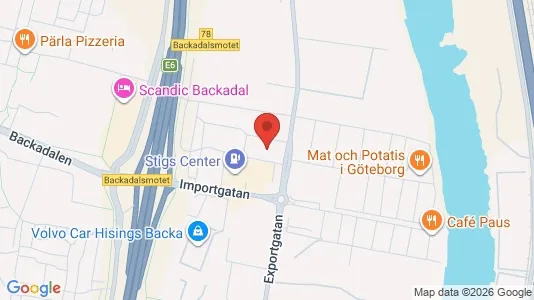 Kontorslokaler att hyra i Norra hisingen - kort over placeringen