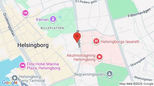 Kontorslokaler att hyra i Helsingborg - kort over placeringen