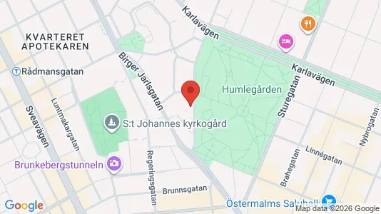 Kontorslokaler att hyra i Östermalm - kort over placeringen