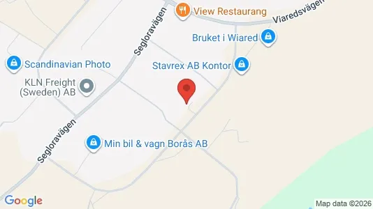 Kontorslokaler att hyra i Borås - kort over placeringen