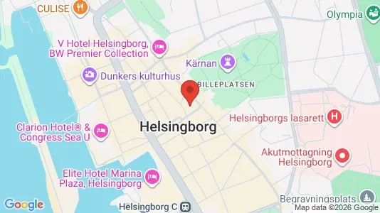 Kontorslokaler att hyra i Helsingborg - kort over placeringen