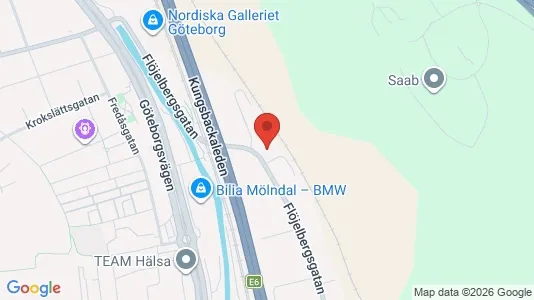 Kontorslokaler att hyra i Mölndal - kort over placeringen