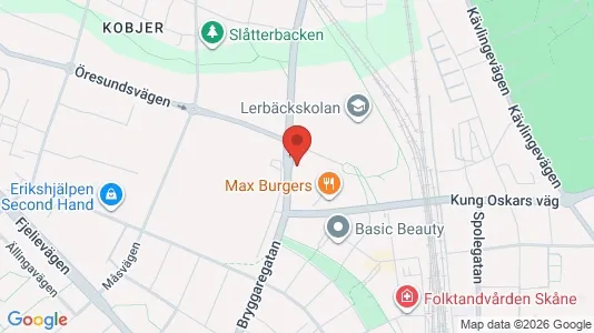Kontorslokaler att hyra i Lund - kort over placeringen