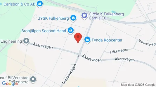 Kontorslokaler att hyra i Falkenberg - Bild från Google Street View