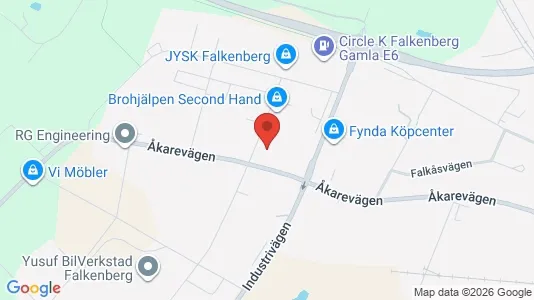 Kontorslokaler att hyra i Falkenberg - Bild från Google Street View