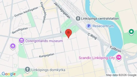 Kontorslokaler att hyra i Linköping - kort over placeringen