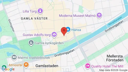 Kontorslokaler att hyra i Malmö Centrum - kort over placeringen