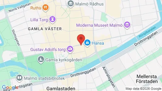 Kontorslokaler att hyra i Malmö Centrum - kort over placeringen
