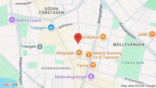 Kontorslokaler att hyra i Malmö Centrum - kort over placeringen