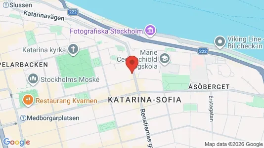 Kontorslokaler att hyra i Södermalm - kort over placeringen