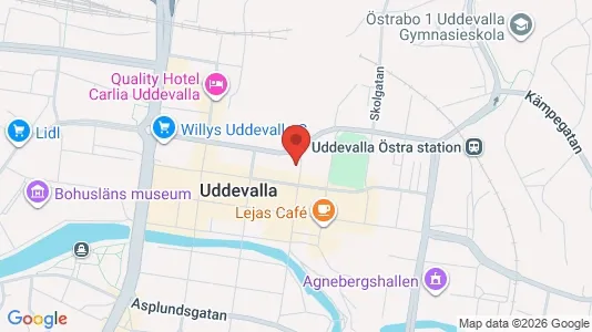 Kontorslokaler att hyra i Uddevalla - kort over placeringen