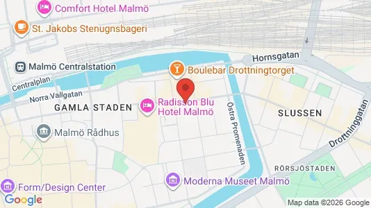 Kontorslokaler att hyra i Malmö Centrum - kort over placeringen