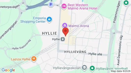 Kontorslokaler att hyra i Hyllie - kort over placeringen