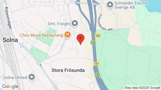 Kontorslokaler att hyra i Solna - kort over placeringen