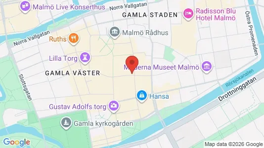 Kontorslokaler att hyra i Malmö Centrum - kort over placeringen