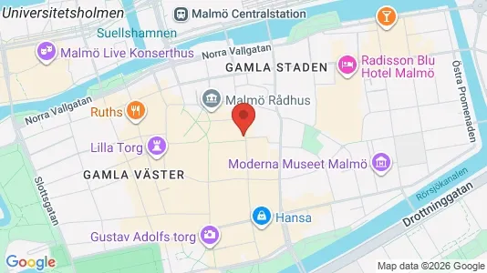 Kontorslokaler att hyra i Malmö Centrum - kort over placeringen