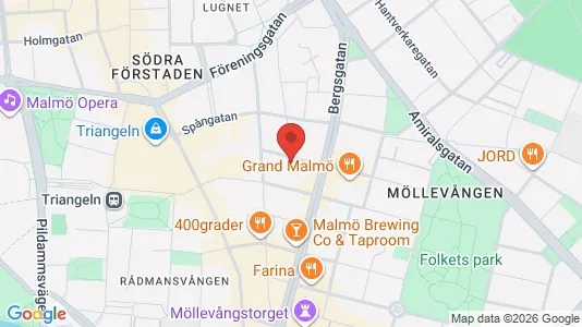 Kontorslokaler att hyra i Malmö Centrum - kort over placeringen