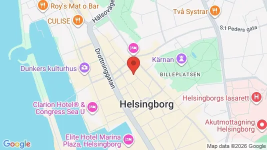 Kontorslokaler att hyra i Helsingborg - kort over placeringen