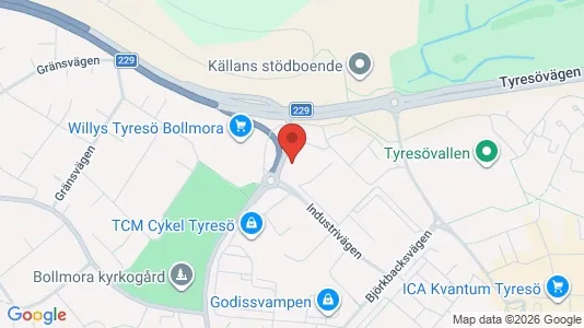 Kontorslokaler att hyra i Tyresö - kort over placeringen