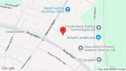 Kontorslokaler att hyra i Landskrona - kort over placeringen