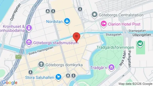 Kontorslokaler att hyra i Göteborg Centrum - kort over placeringen