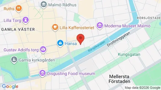 Kontorslokaler att hyra i Malmö Centrum - kort over placeringen