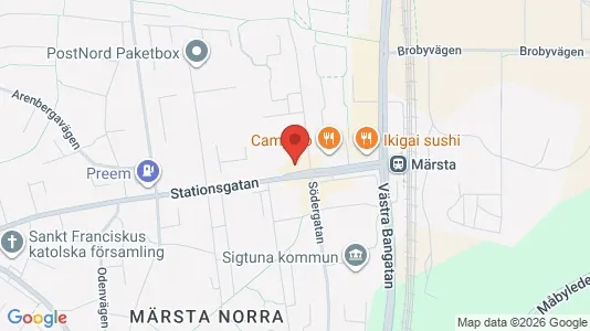 Kontorslokaler att hyra i Sigtuna - kort over placeringen