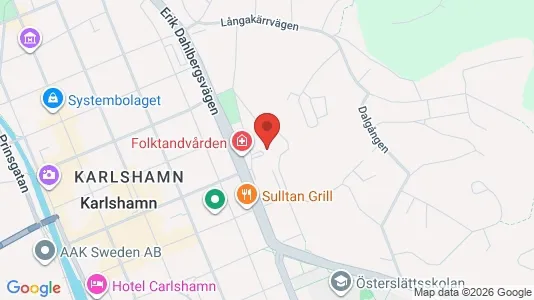 Kontorslokaler att hyra i Karlshamn - kort over placeringen