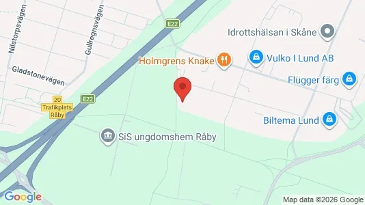 Kontorslokaler att hyra i Lund - kort over placeringen