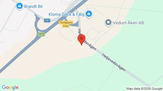 Kontorslokaler att hyra i Vara - kort over placeringen