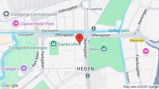 Kontorslokaler att hyra i Göteborg Centrum - kort over placeringen