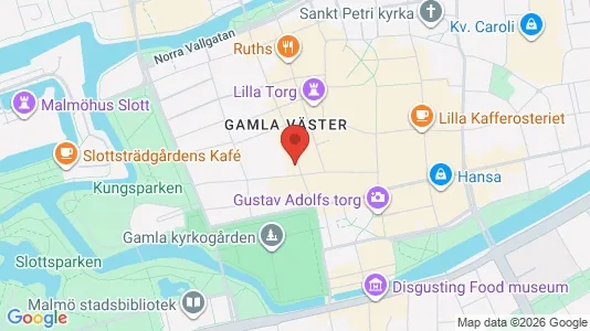 Kontorslokaler att hyra i Malmö Centrum - kort over placeringen