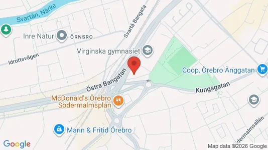 Kontorslokaler att hyra i Örebro - kort over placeringen