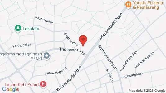Kontorslokaler att hyra i Ystad - Bild från Google Street View