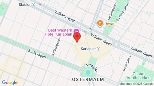 Kontorslokaler att hyra i Östermalm - kort over placeringen